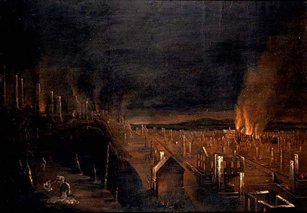 The great fire of the city of Quebec